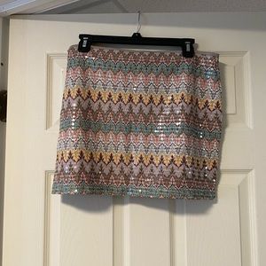 Express Party Sequin Mini Skirt